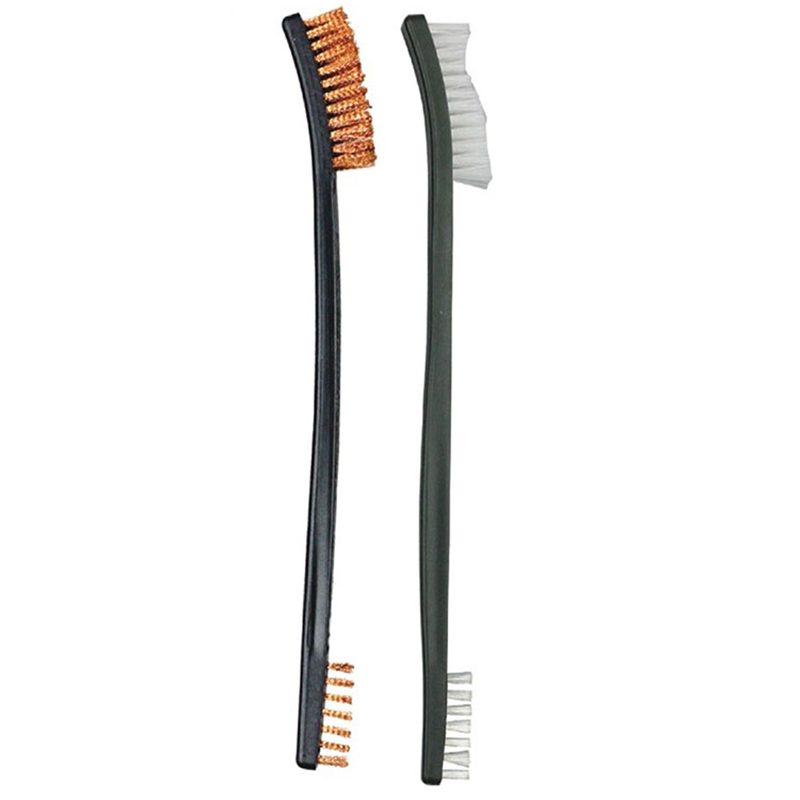 Ручная щетка для чистки пистолета с двойным концом, латунные провода