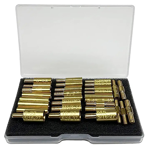 Адаптеры для стержня для чистки пистолета, упаковка из 30 шт. 5–40 8–32 10–32 5/16–27 Резьба M3 M4 M5 в разъеме стержня с наружной и внутренней резьбой