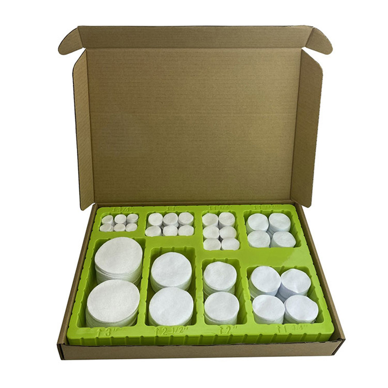 Универсальные белые хлопчатобумажные квадратные патчи для чистки пистолета в блистерной упаковке