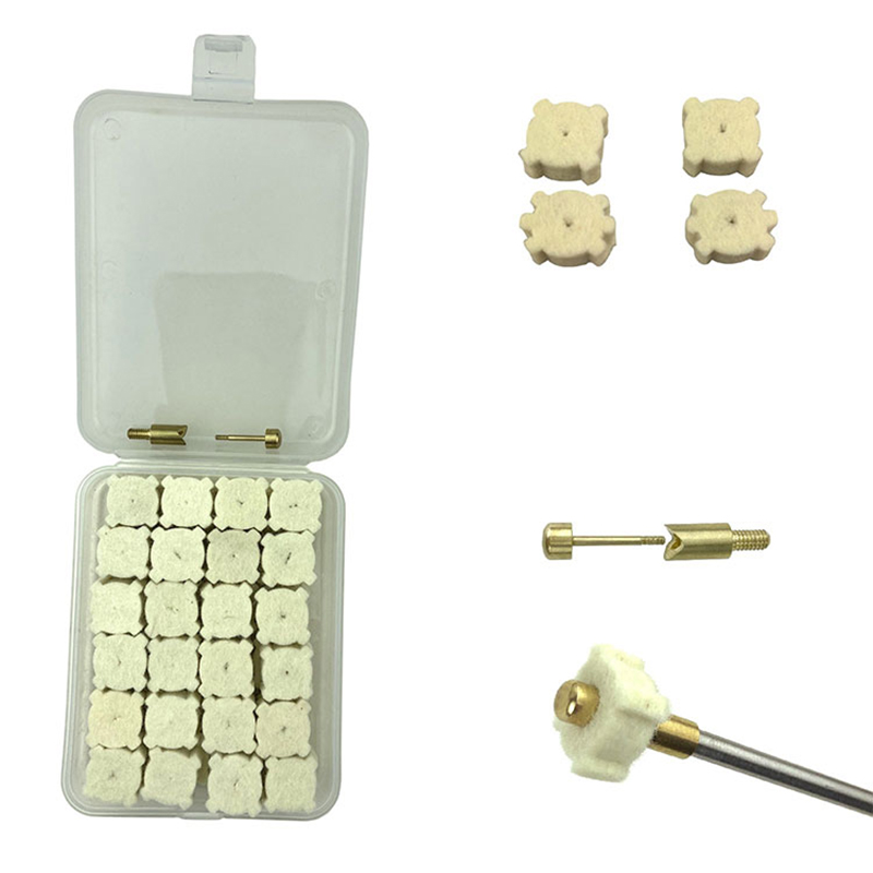 Шерстяные звезды для очистки камеры пистолета, пластиковый корпус из полипропилена